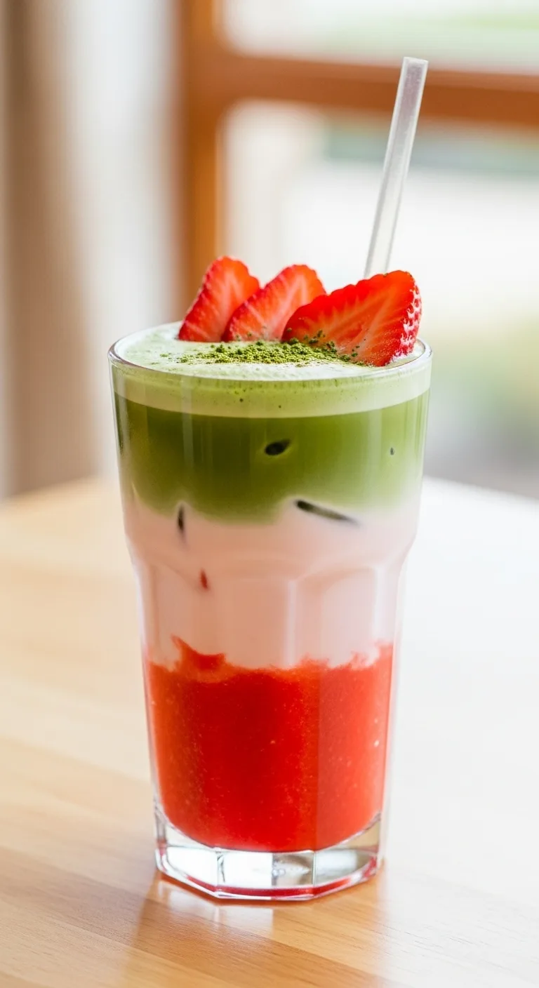 Strawberry Matcha Latte