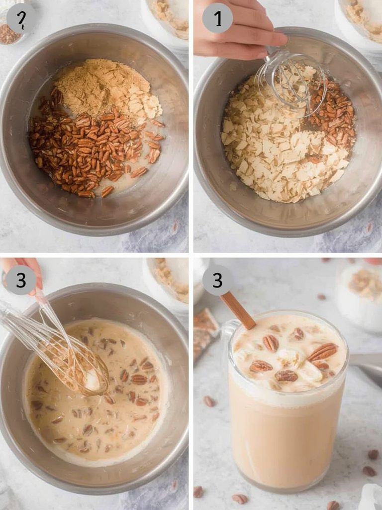 Dunkin' Butter Pecan Iced Coffee ingredients steps