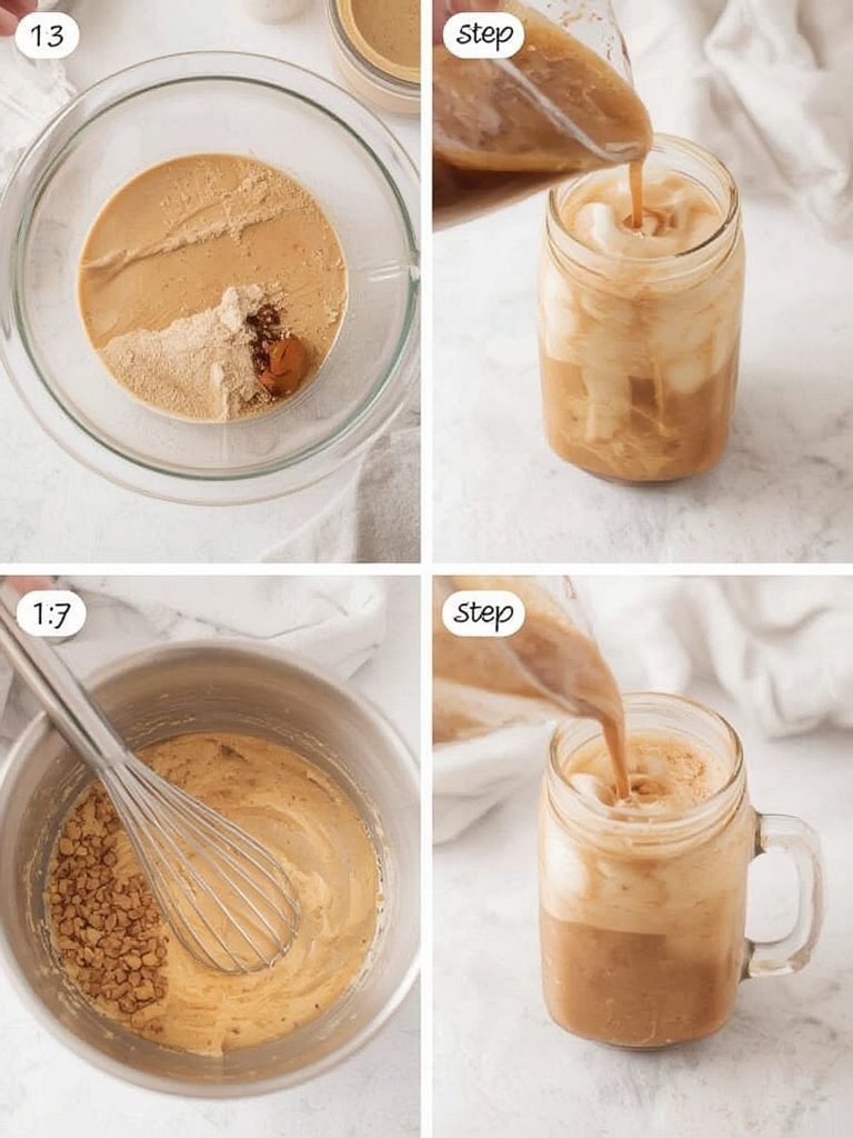 Dunkin' Caramel Iced Coffee Steps