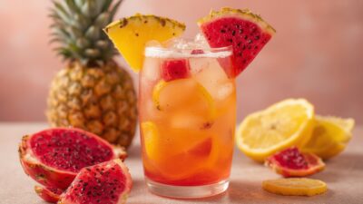 pineapple dragonfruit lemonade