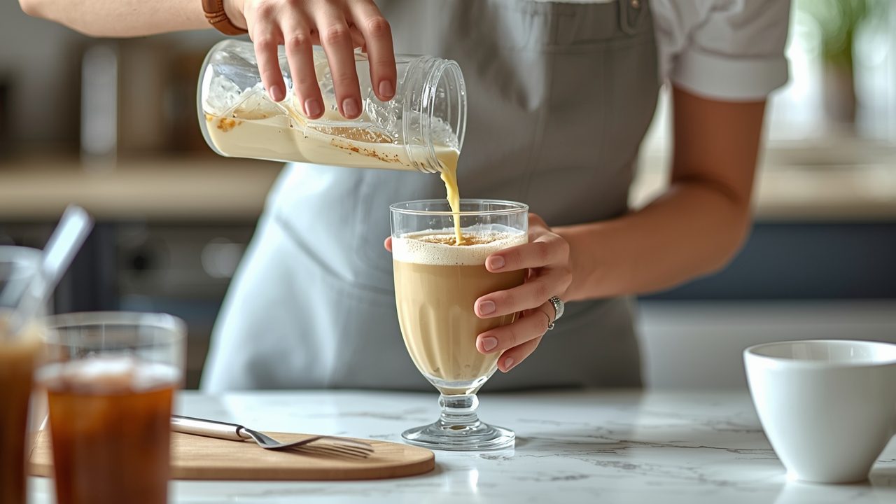 Making starbucks blonde vanilla latte - step by step process