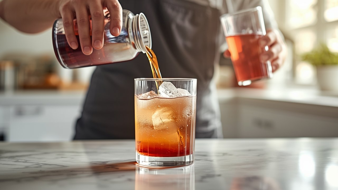 Step by step process of making Christmas Mocktails at home