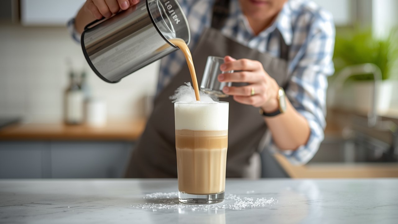 Step by step process of making Cold Foam at Home at home