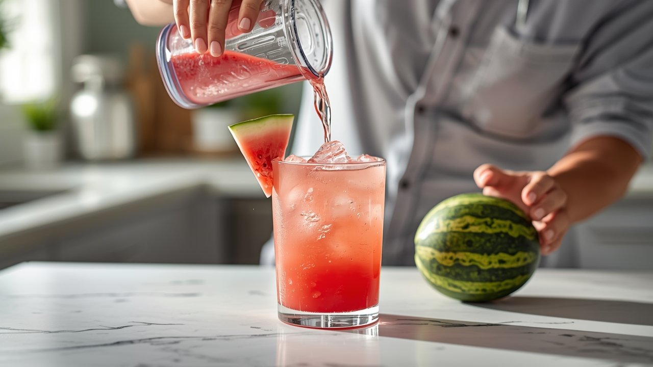 Step by step process of making Summer Watermelon Cooler at home