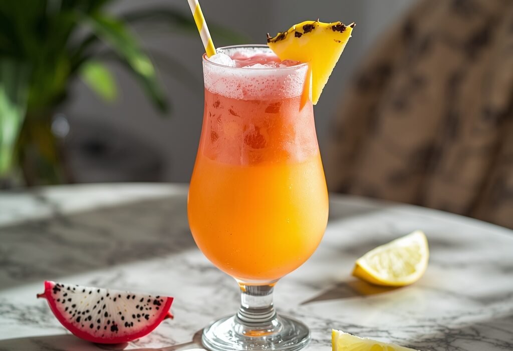 pineapple dragonfruit frosted lemonade