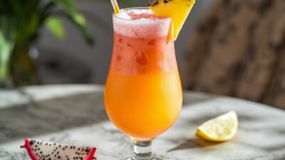 pineapple dragonfruit frosted lemonade