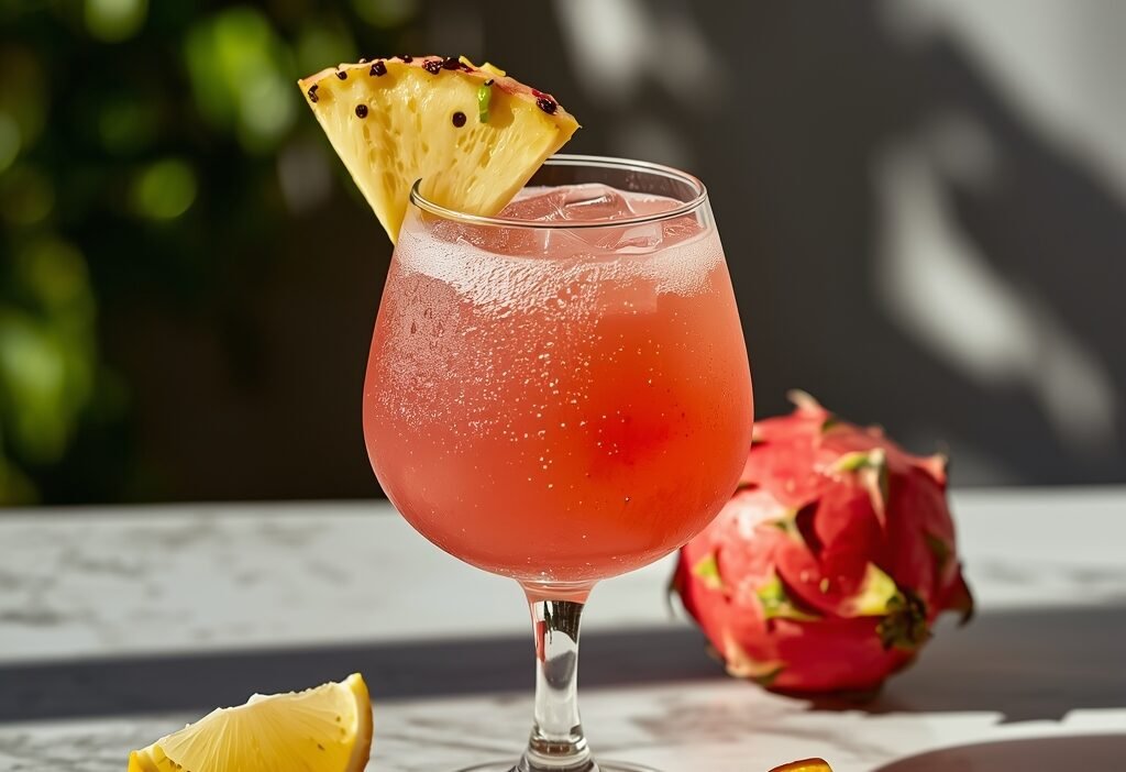 pineapple dragonfruit lemonade