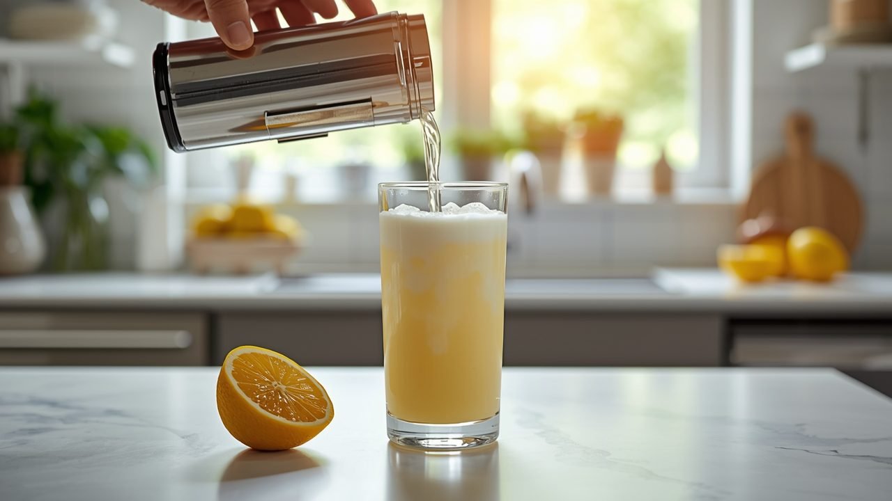 Step by step process of making Sonic lemonade cream cooler recipe at home