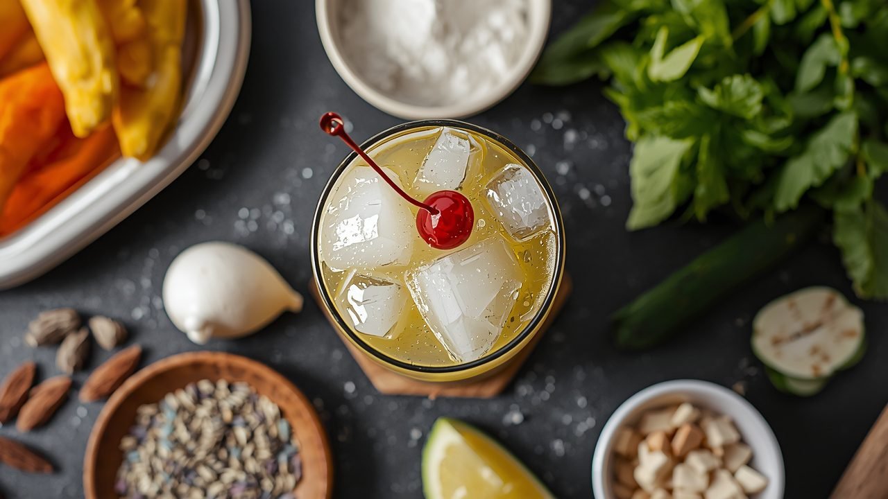 sonic unicorn drink ingredients including lemonade, syrups, and ice