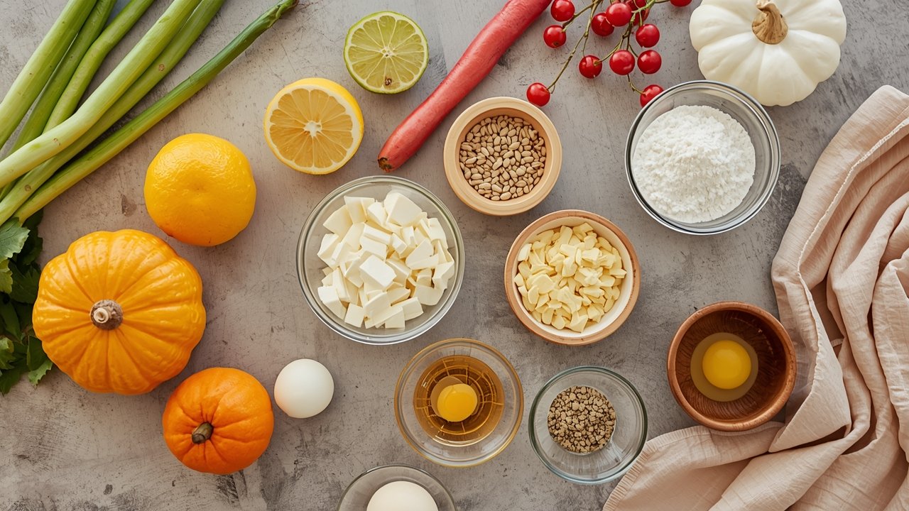 Thanksgiving Punch ingredients including cranberry juice, orange juice, ginger ale and cinnamon