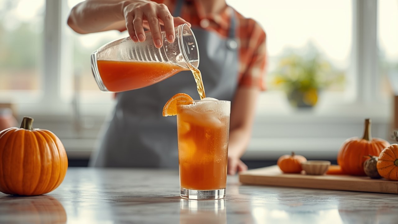 Step by step process of making Thanksgiving Punch at home