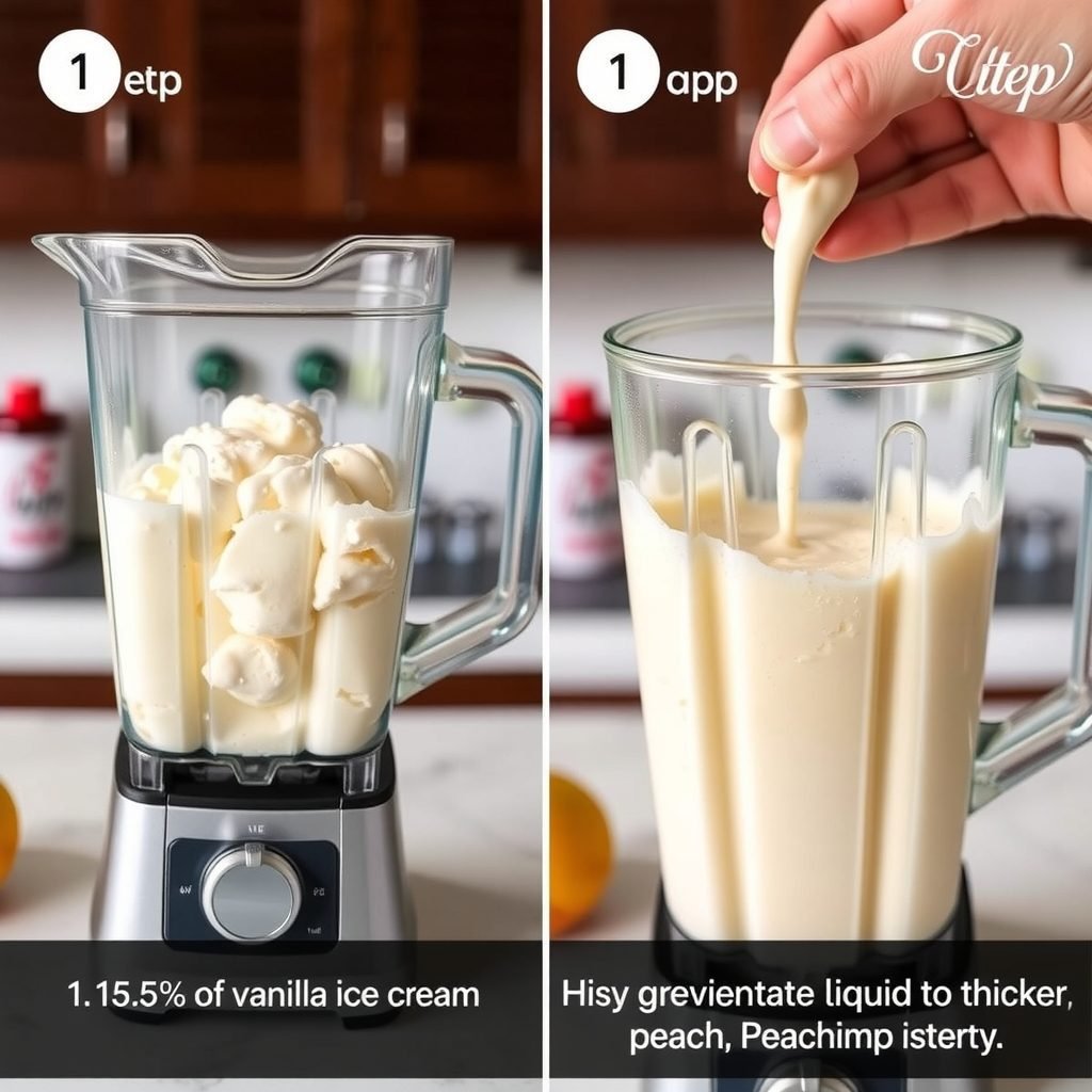 Step 1: making Copycat Chick-fil-A Peach Milkshake copycat recipe