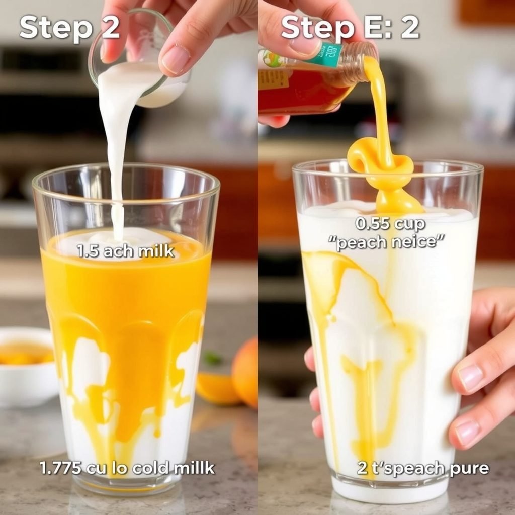 Step 2: making Copycat Chick-fil-A Peach Milkshake copycat recipe