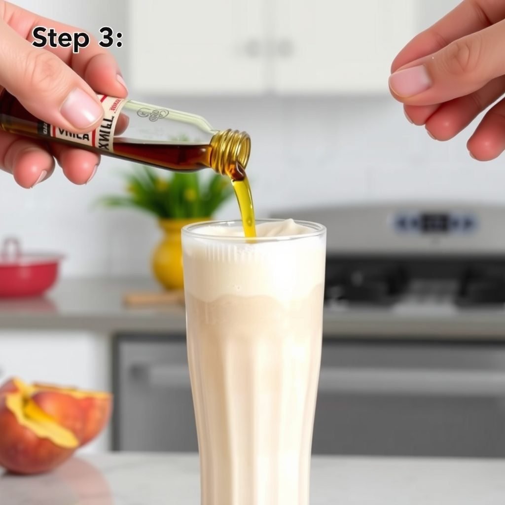 Step 3: making Copycat Chick-fil-A Peach Milkshake copycat recipe
