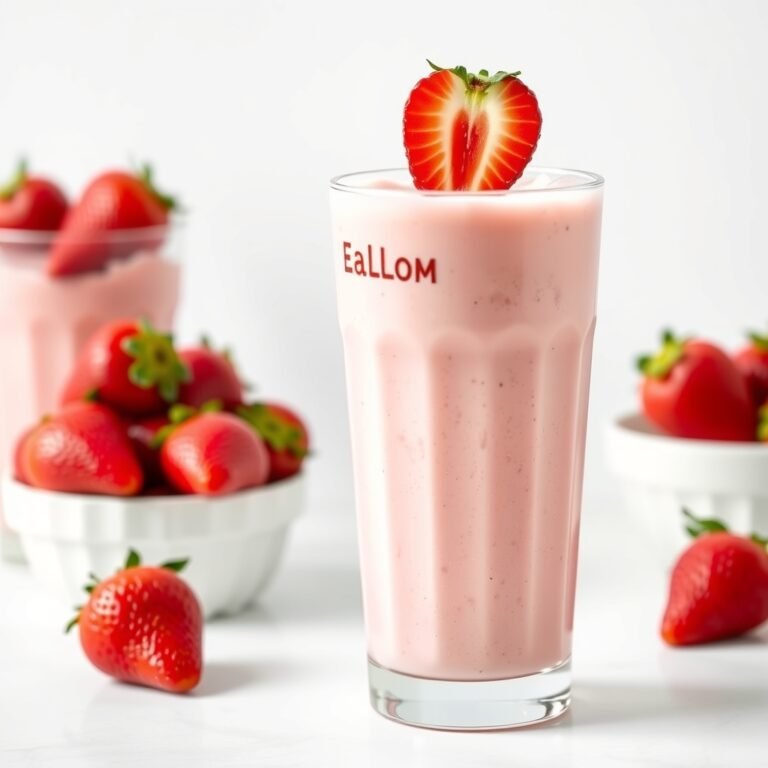 Homemade Strawberry Milkshake