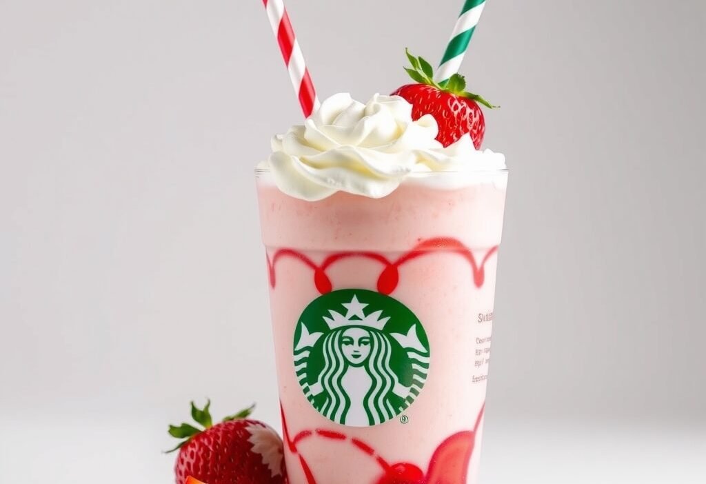 Copycat Starbucks Strawberry Shortcake Frappuccino copycat recipe
