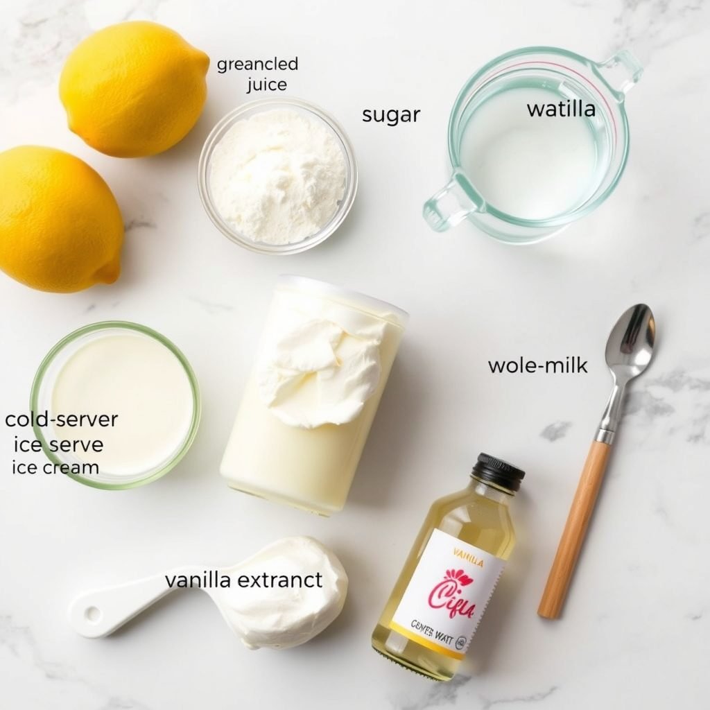 Ingredients for Copycat Chick-fil-A Frosted Lemonade copycat recipe