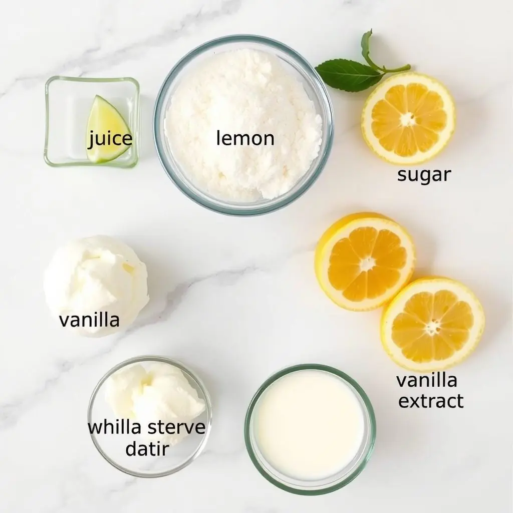 Ingredients for Copycat Chick-fil-A Frosted Lemonade copycat recipe