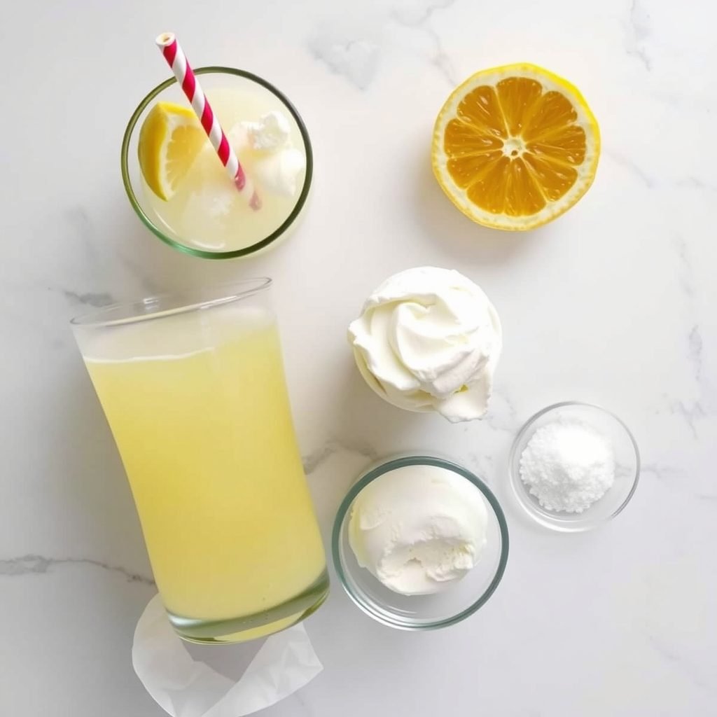 Ingredients for Copycat Chick-fil-A Frosted Lemonade copycat recipe