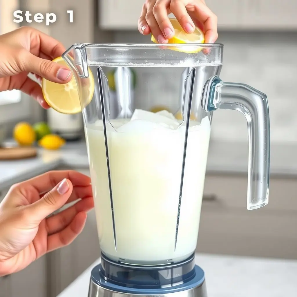 Step 1: making Copycat Chick-fil-A Frosted Lemonade copycat recipe