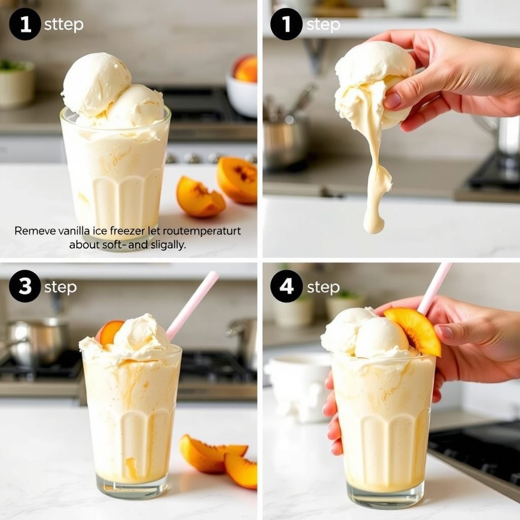 Step 1: making Copycat Chick-fil-A Peach Milkshake Recipe (spring seasonal) copycat recipe