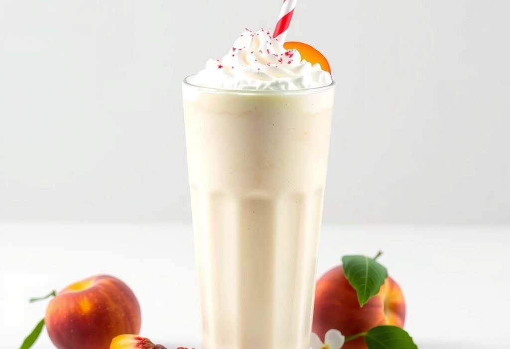 Copycat Chick-fil-A Peach Milkshake Recipe (spring seasonal) copycat recipe