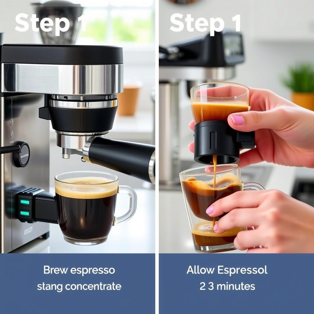 Step 1: making Copycat Dunkin' Iced Signature Latte Recipe copycat recipe