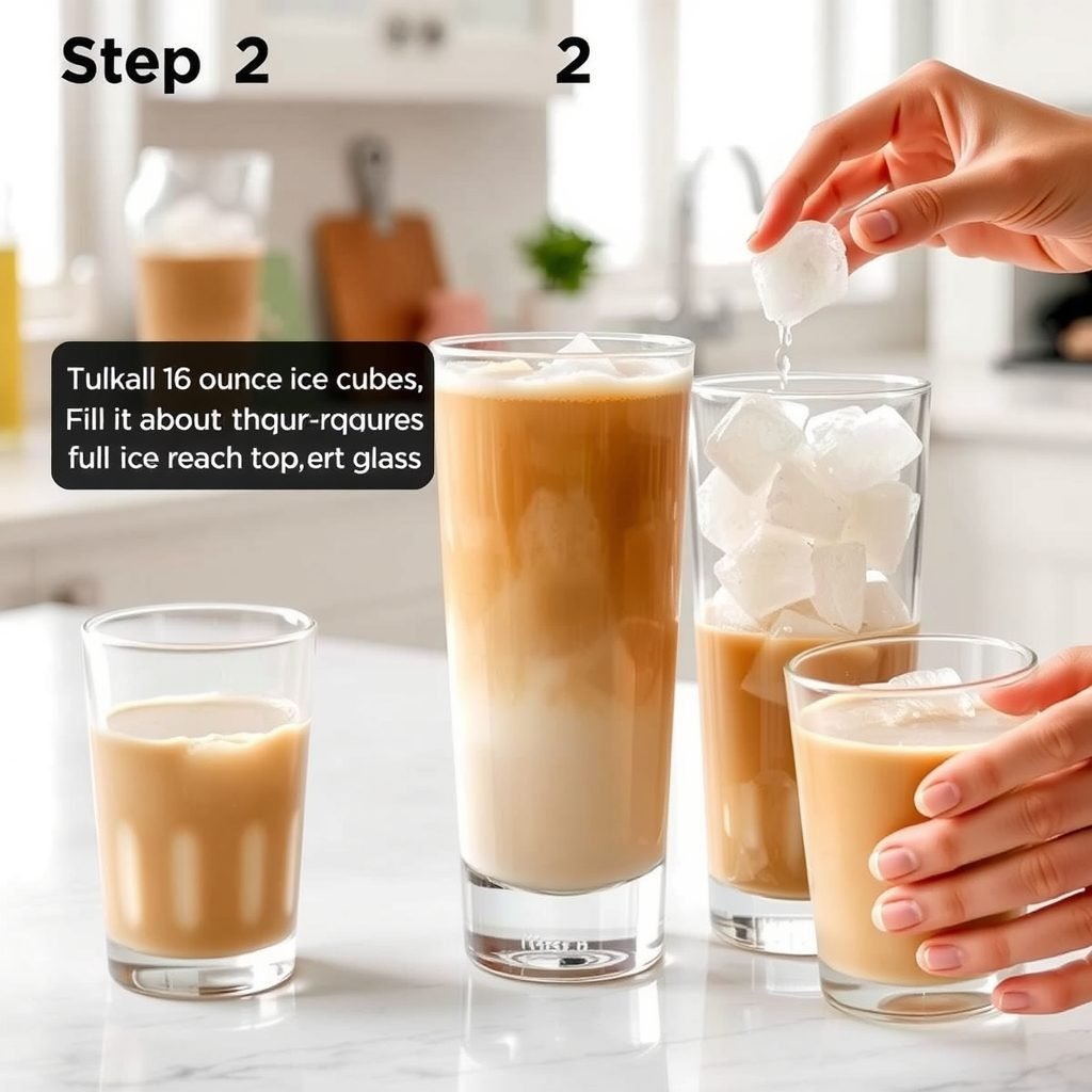 Step 2: making Copycat Dunkin' Iced Signature Latte Recipe copycat recipe