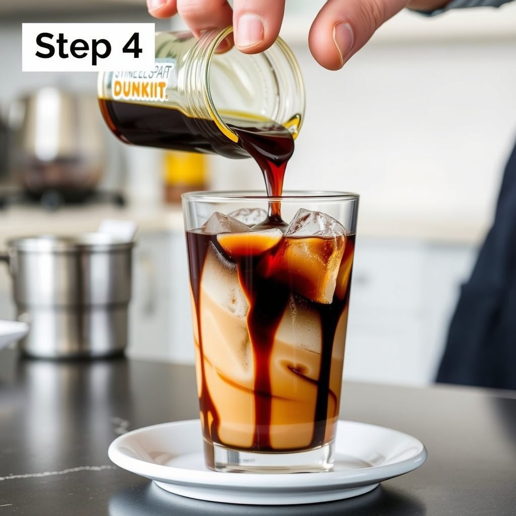 Step 4: making Copycat Dunkin' Iced Signature Latte Recipe copycat recipe