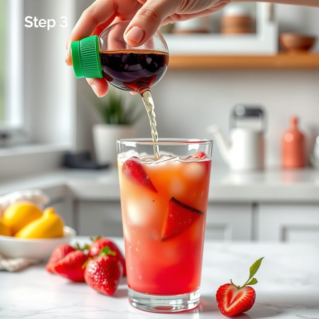 Step 3: making Copycat Dunkin' Strawberry Dragonfruit Refresher copycat recipe