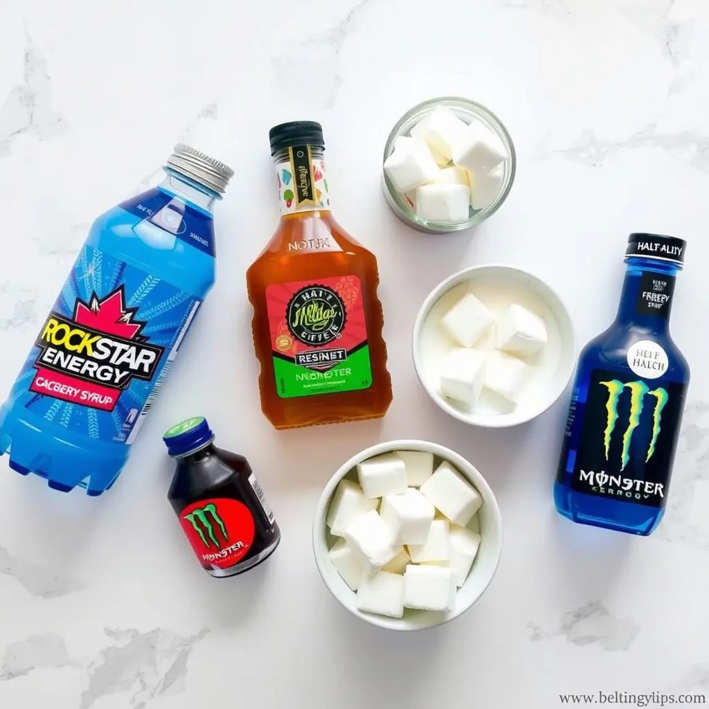 Ingredients for Copycat Dutch Bros Rebel Energy Drink Recipe copycat recipe