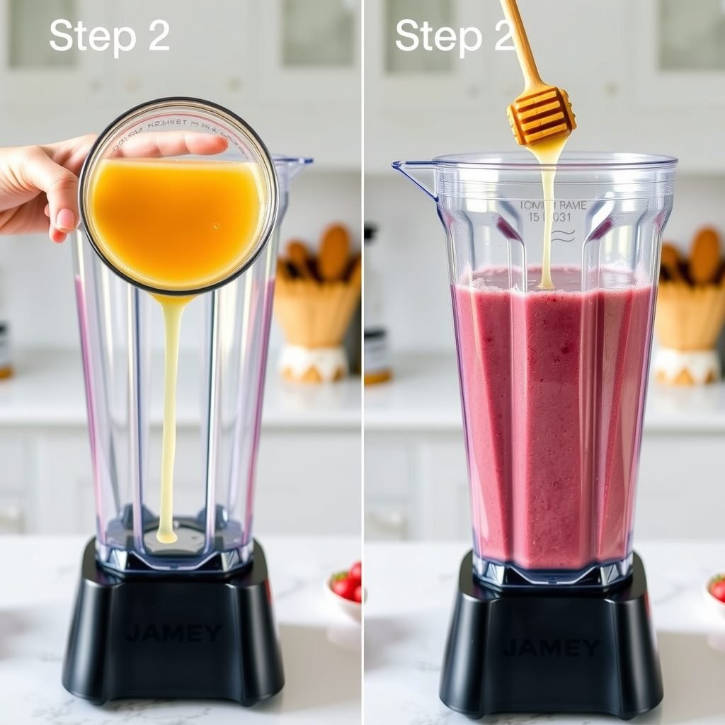 Step 2: making Copycat Jamba Juice Açai Berry Smoothie copycat recipe