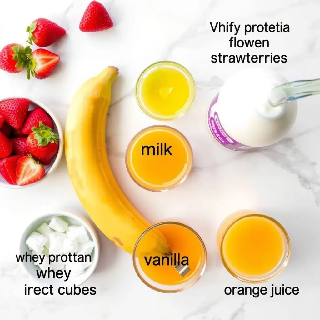 Ingredients for Copycat Jamba Juice Protein Boost copycat recipe