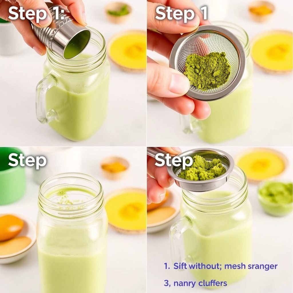Step 1: making Copycat McDonald's McCafé Iced Matcha copycat recipe