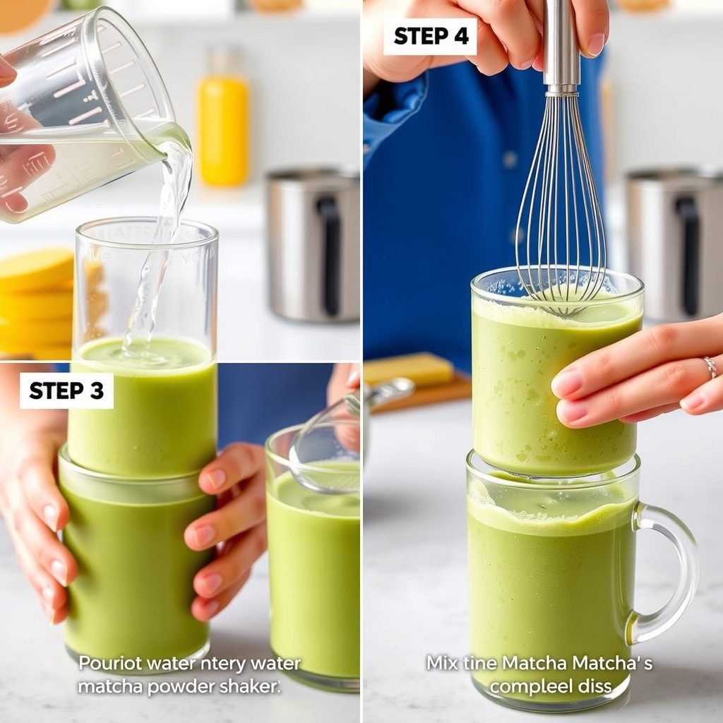 Step 2: making Copycat McDonald's McCafé Iced Matcha copycat recipe