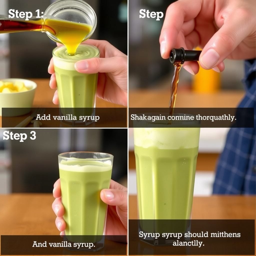 Step 3: making Copycat McDonald's McCafé Iced Matcha copycat recipe
