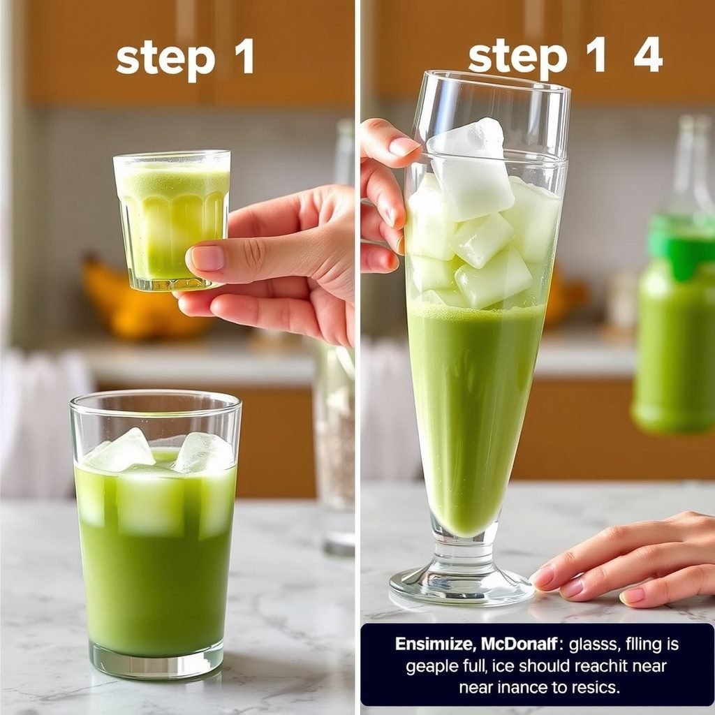 Step 4: making Copycat McDonald's McCafé Iced Matcha copycat recipe