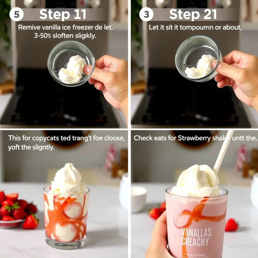 Step 1: making Copycat McDonald's Strawberry Shake copycat recipe