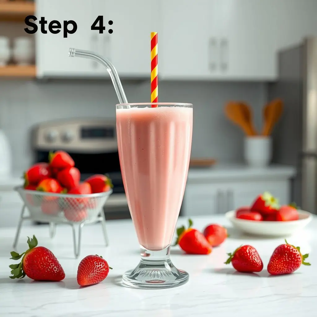 Step 4: making Copycat McDonald's Strawberry Shake copycat recipe