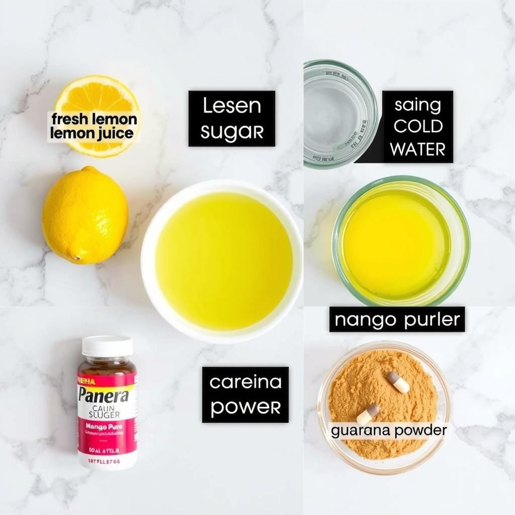 Ingredients for Copycat Panera Charged Lemonade copycat recipe