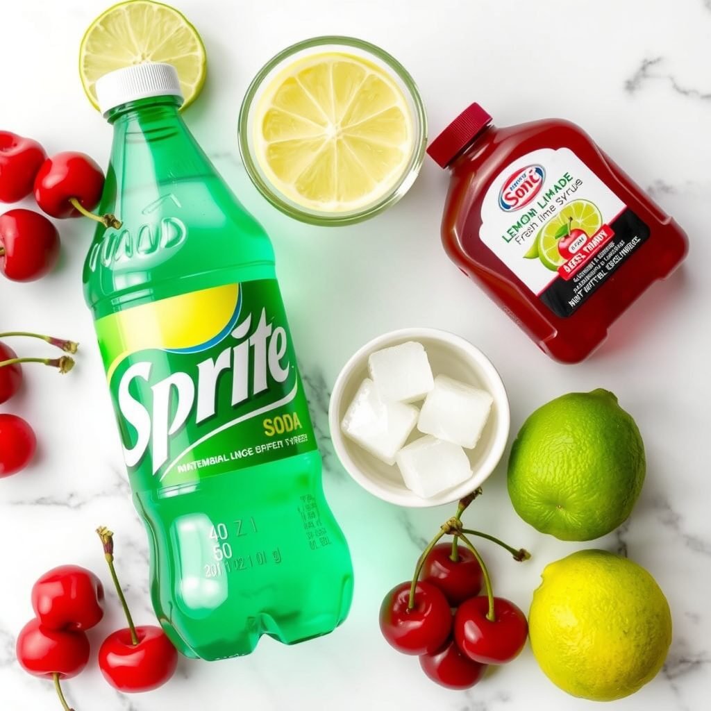 Ingredients for Copycat Sonic Cherry Limeade copycat recipe
