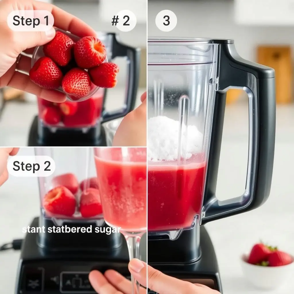 Step 2: making Copycat Sonic Strawberry Slush Recipe copycat recipe