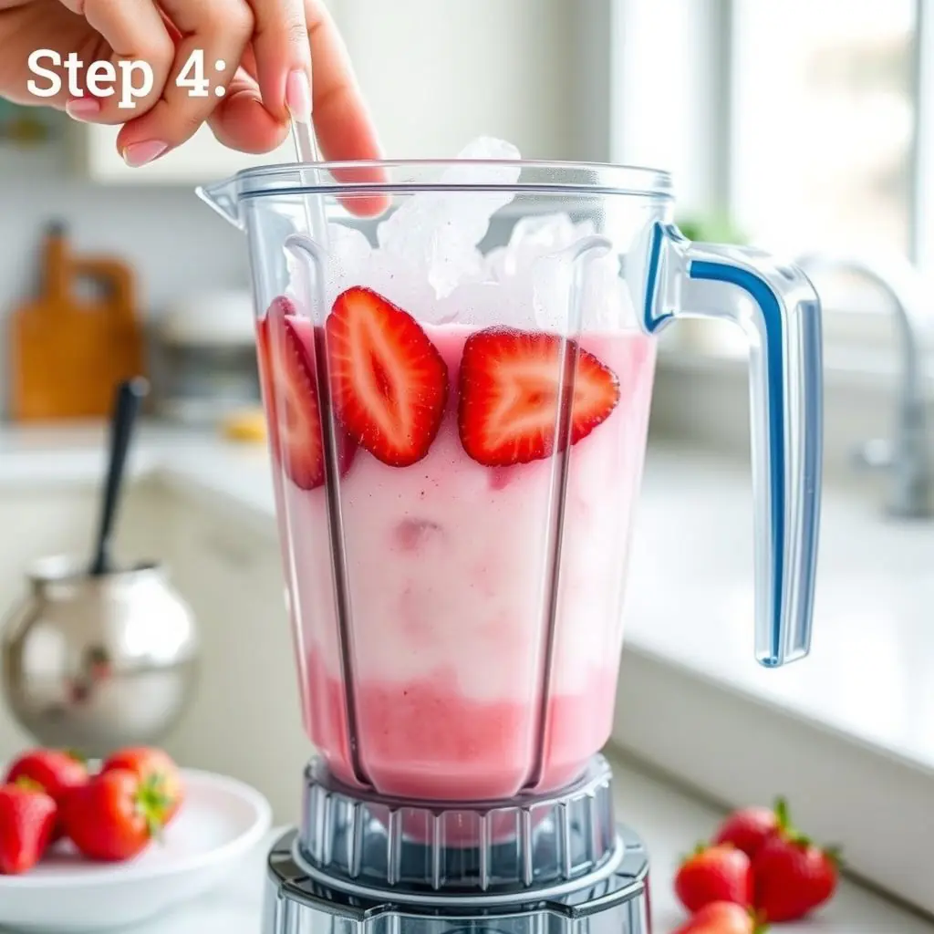 Step 4: making Copycat Sonic Strawberry Slush Recipe copycat recipe