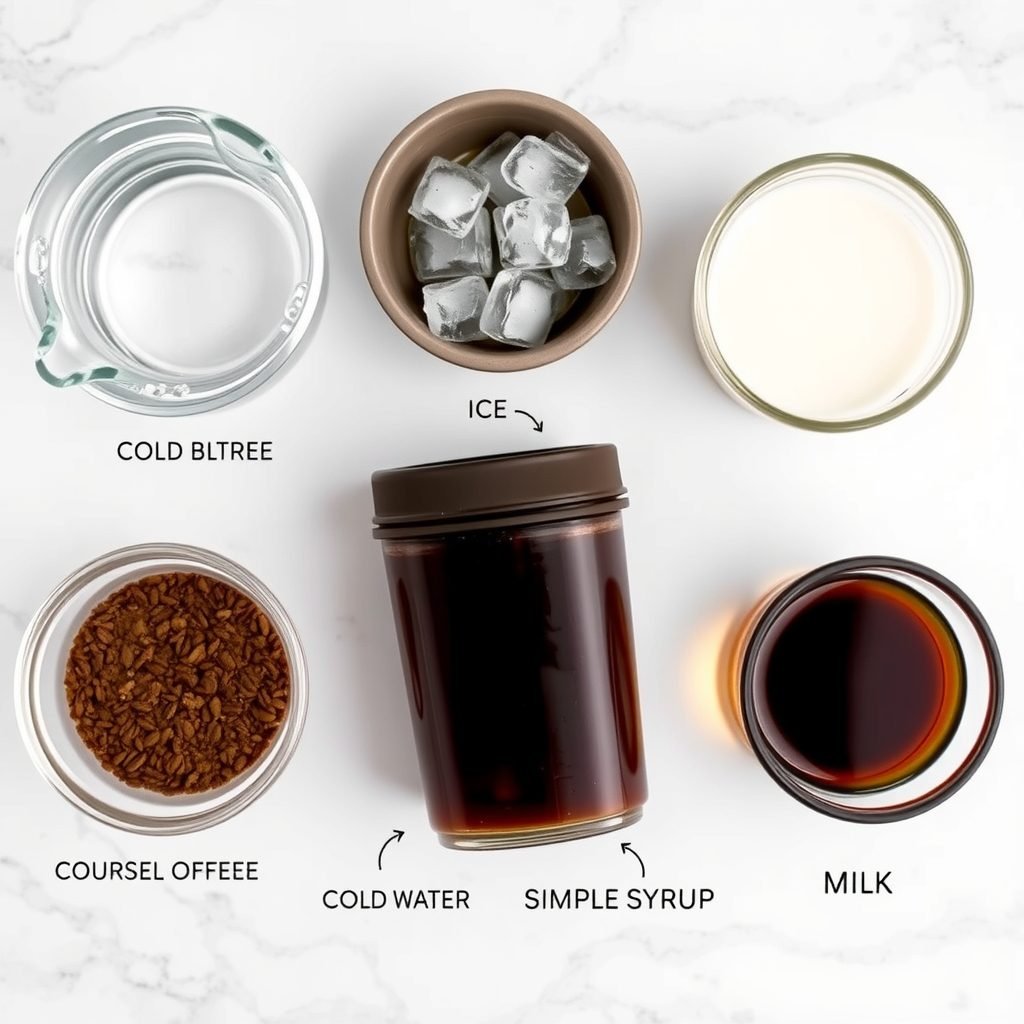 Ingredients for Copycat Starbucks Cold Brew Coffee Recipe copycat recipe