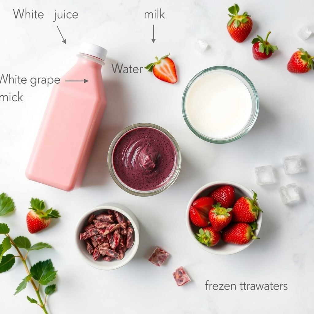 Ingredients for Copycat Starbucks Pink Drink at Home copycat recipe