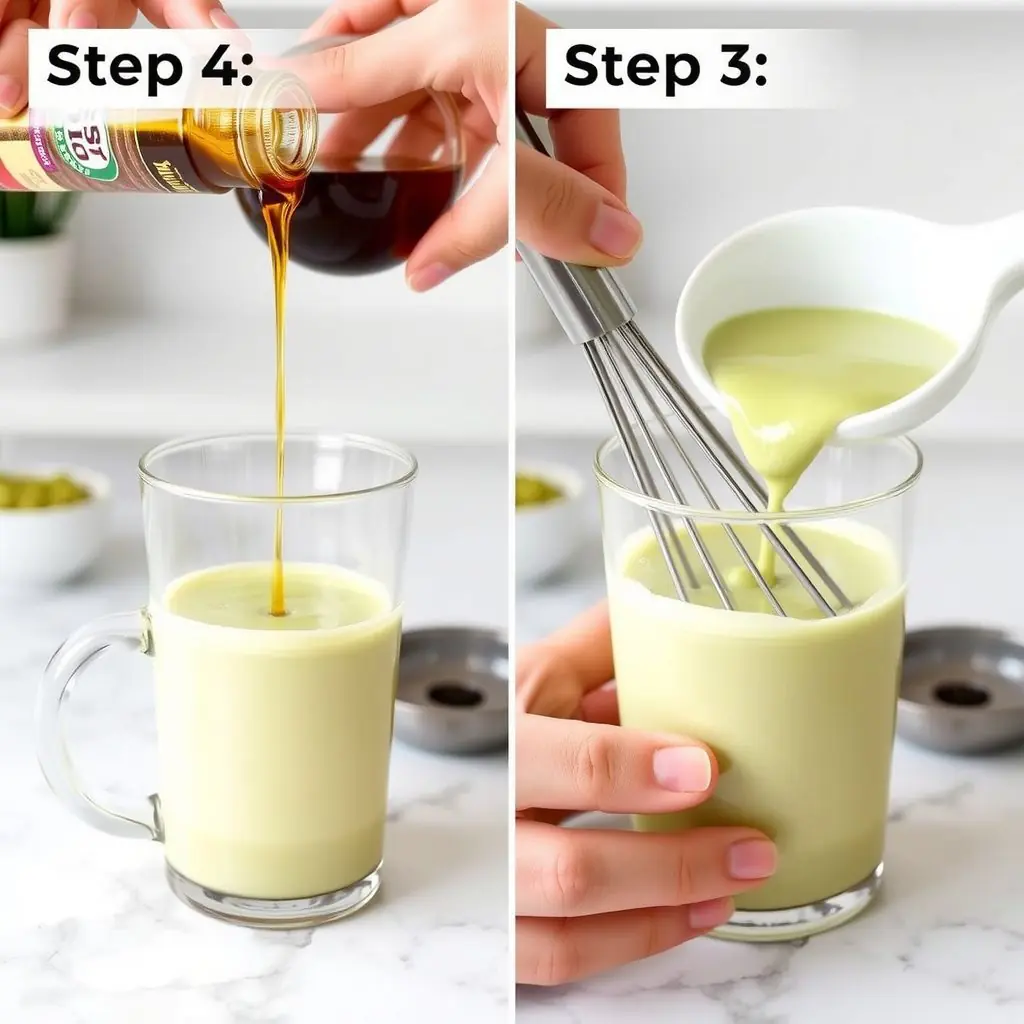 Step 4: making Copycat Starbucks Strawberry Matcha Latte copycat recipe