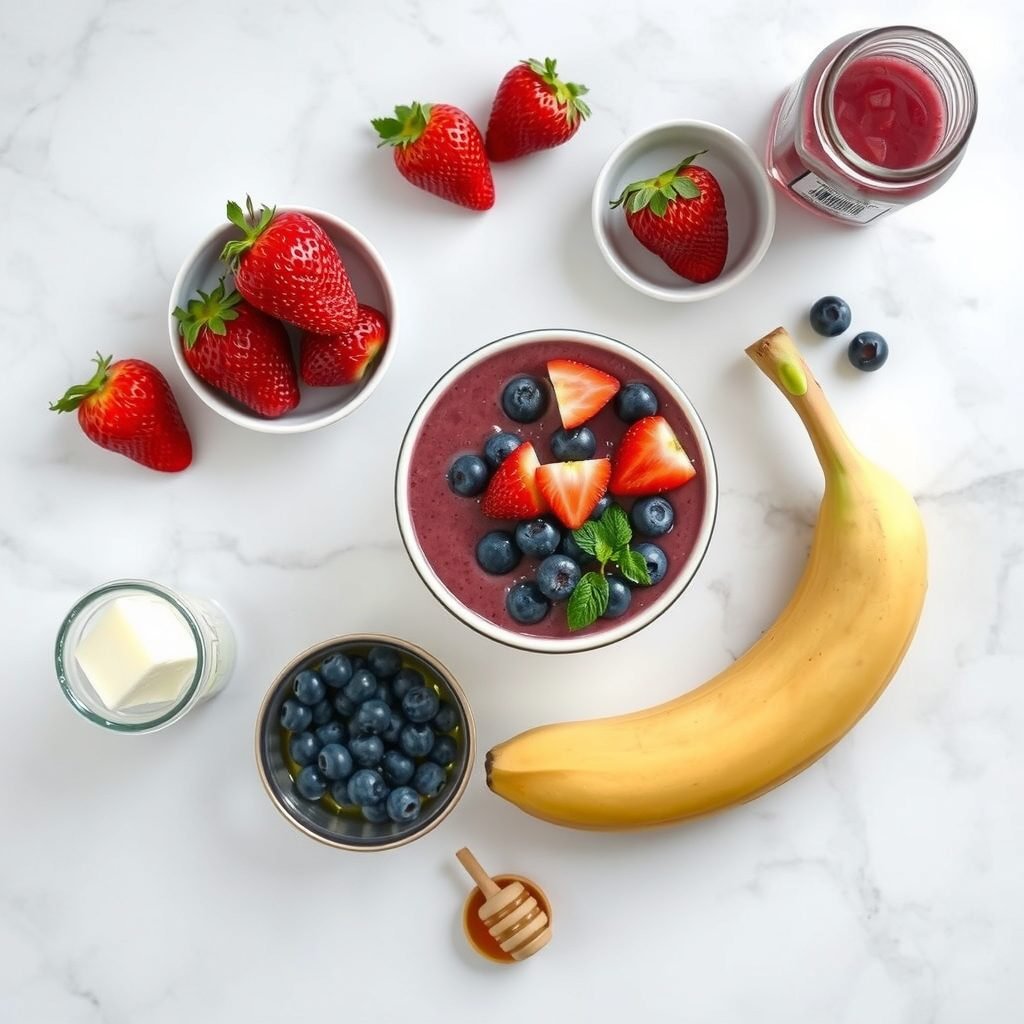 Ingredients for Copycat Tropical Smoothie Acai Bowl copycat recipe