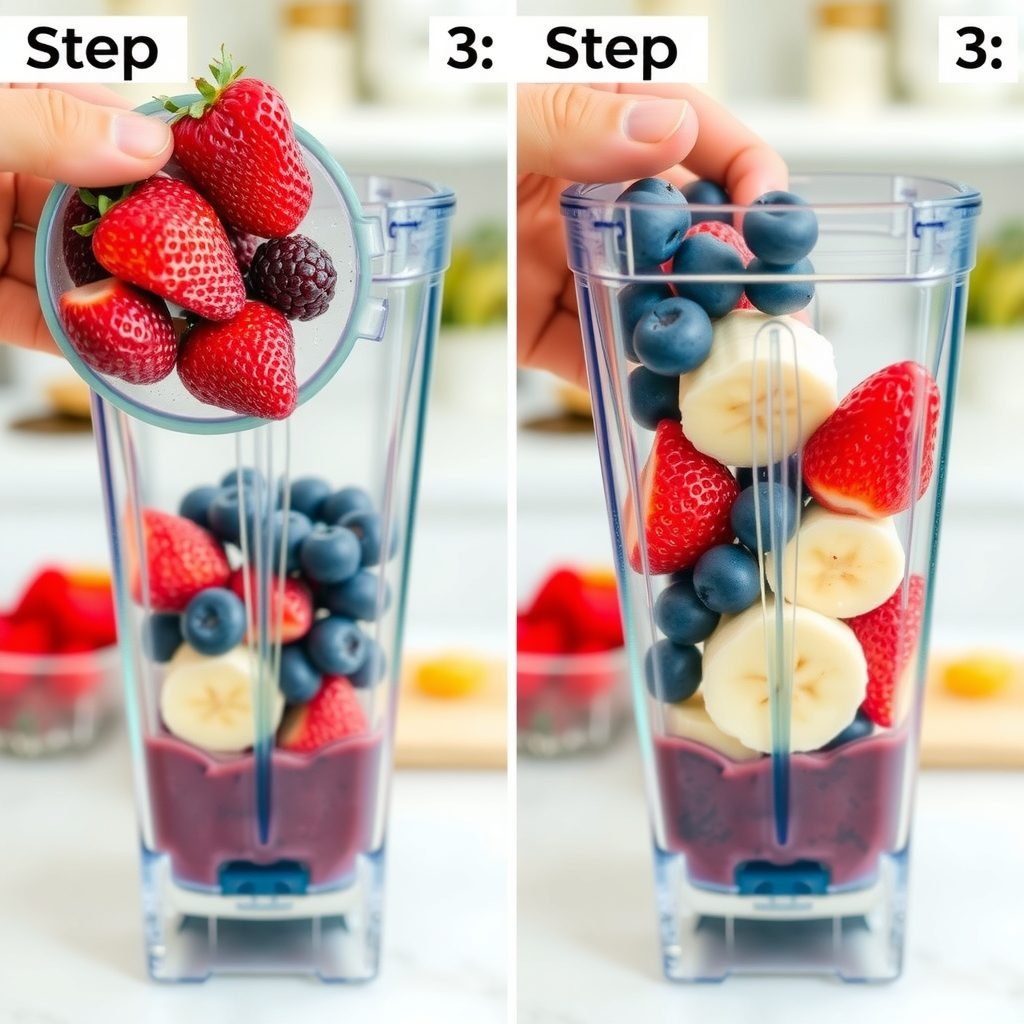 Step 3: making Copycat Tropical Smoothie Acai Bowl copycat recipe