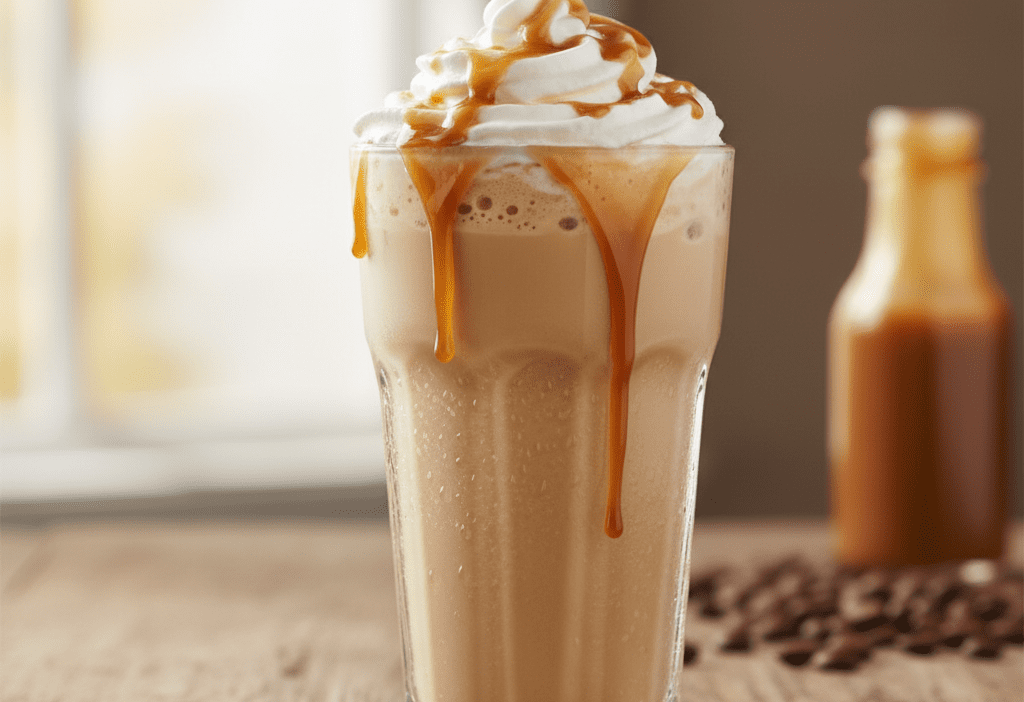 Copycat Chick-fil-A Frosted Caramel Coffee Recipe — easy homemade copycat recipe