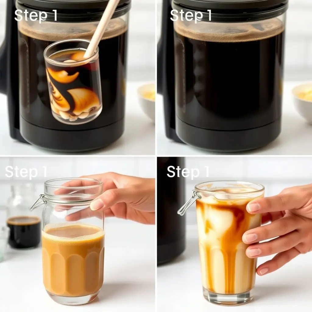 Step 1: making Copycat Chick-fil-A Frosted Coffee copycat recipe